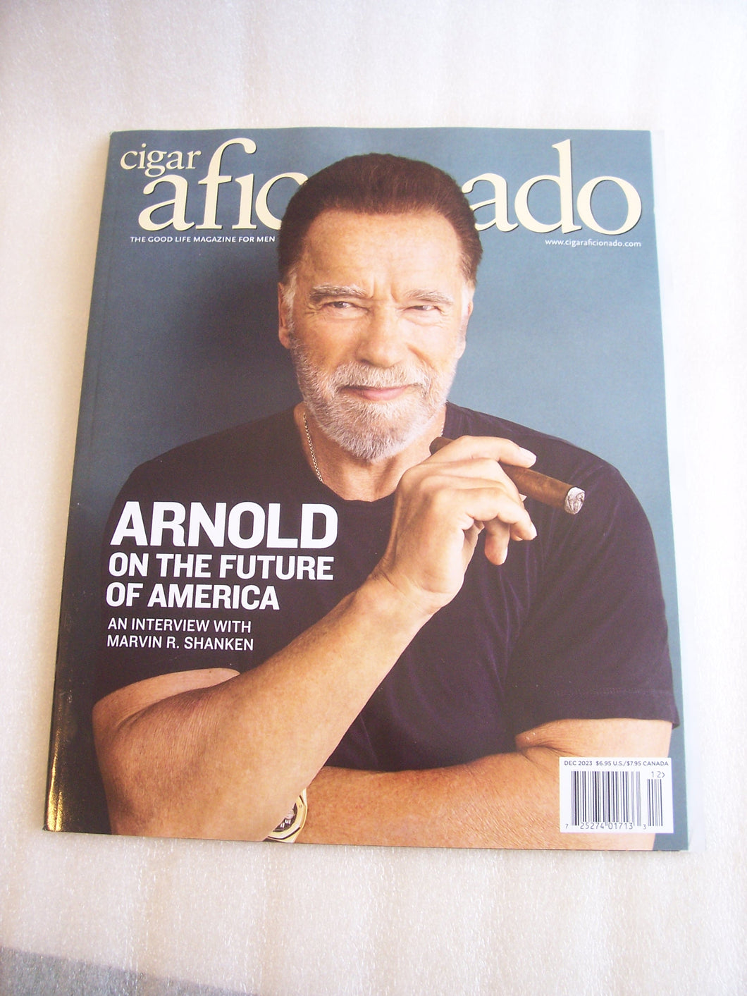 Cigar Aficionado Dec 2023 Arnold Schwarzenegger Issue