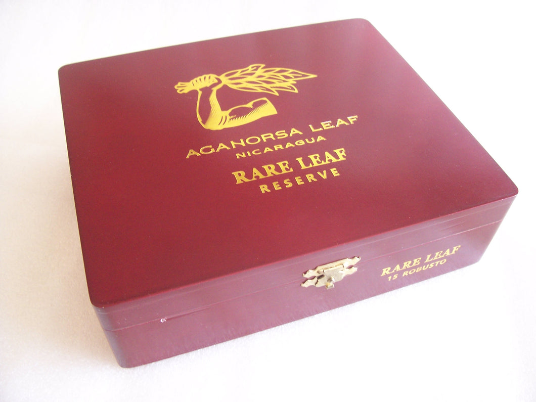 Aganorsa Rare Leaf Reserve Robusto Empty Cigar Box